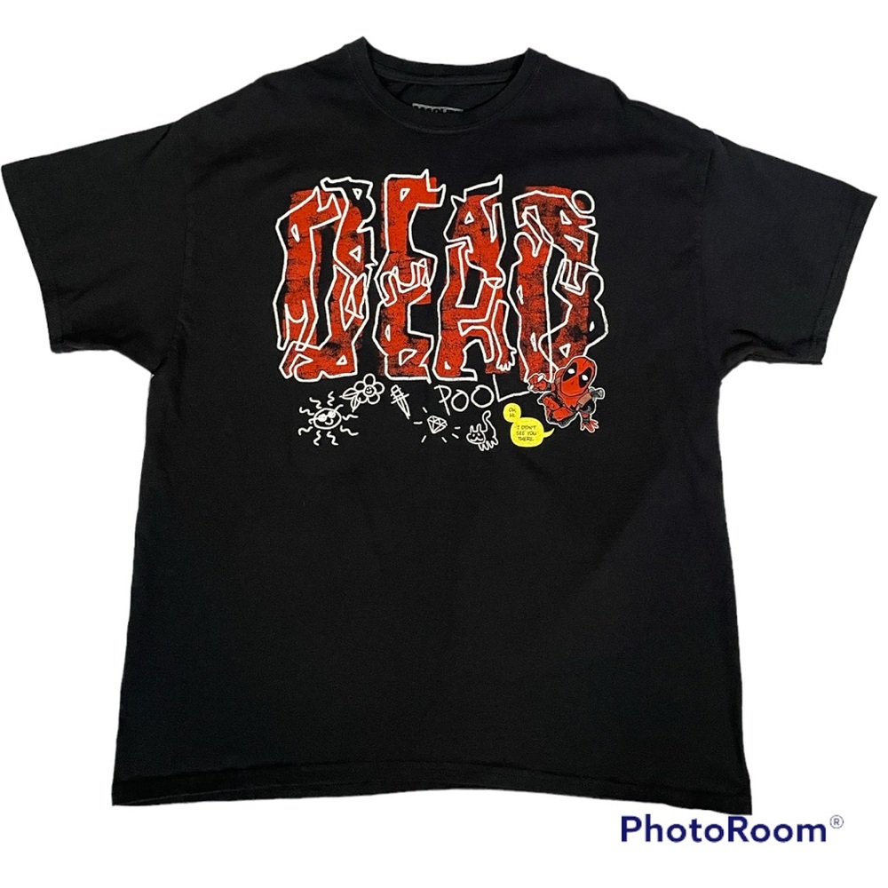 Marvel Dead Pool T-shirt Black Size XL